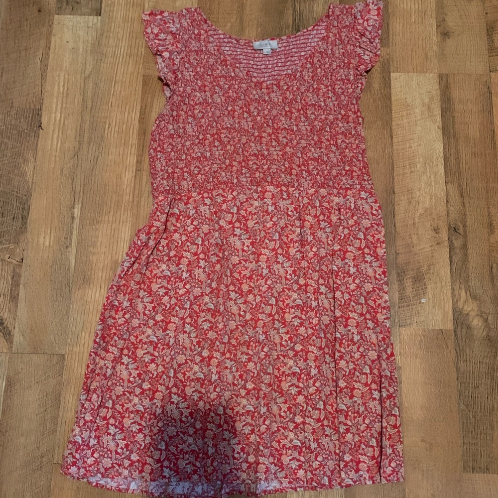 Floral Red Woman’s  Dress